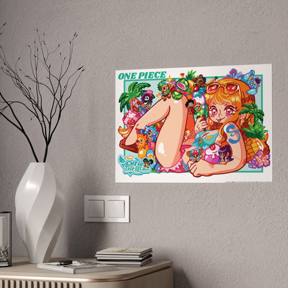 One piece Nami poster glossy wall art decor