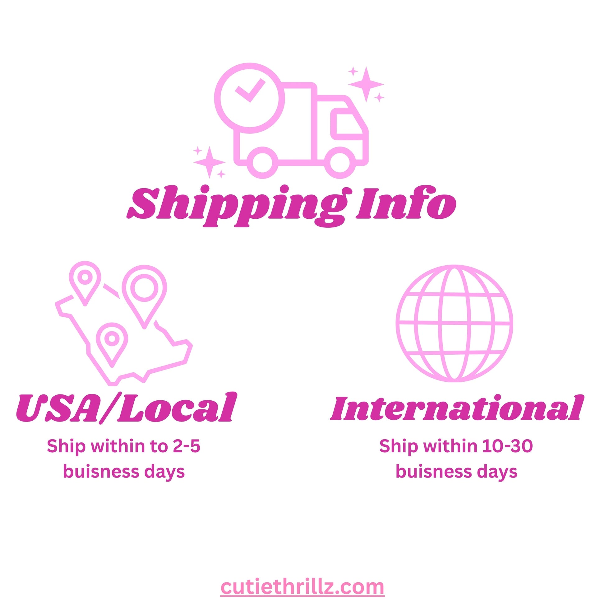 Shipping info for Waterproof Vinyl Decal Sticker - I Wasn't Built to Work, with delivery timelines for USA and international orders.
