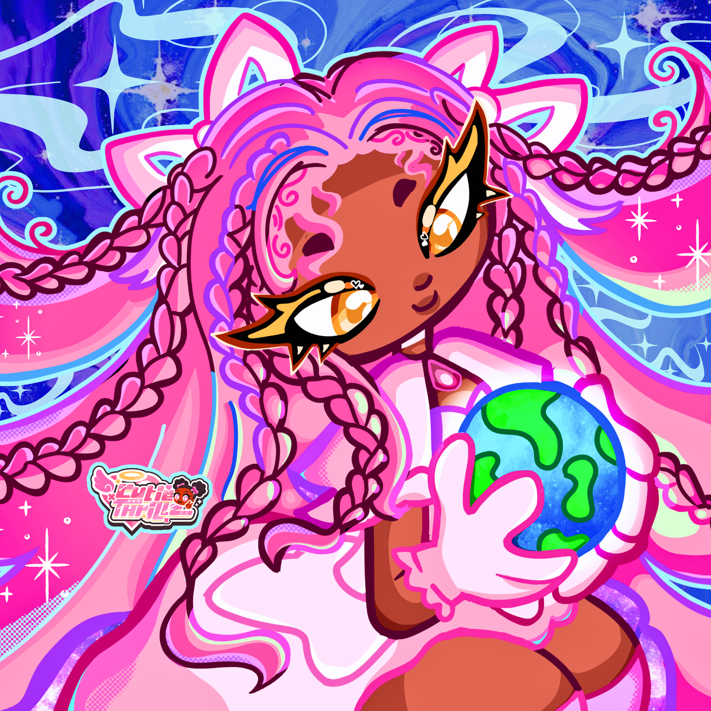 Blasian Madoka Magica Art Print poster