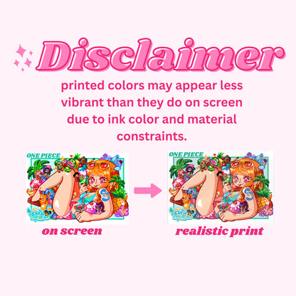 One piece Nami poster glossy wall art decor