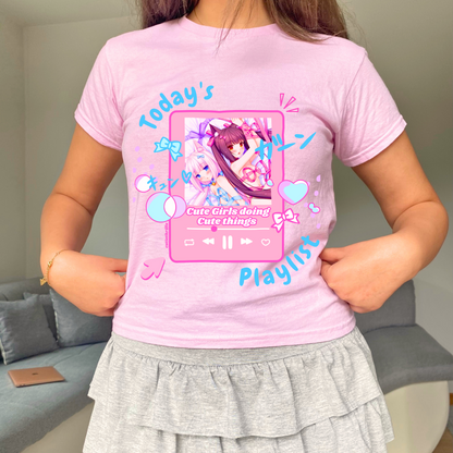 Anime Nekopara T-Shirt with Cute Pastel Design