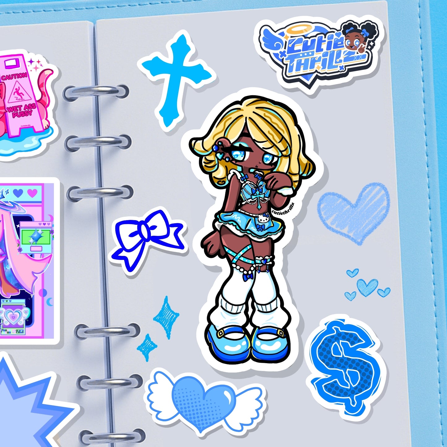 Cute Black anime girl Sticker