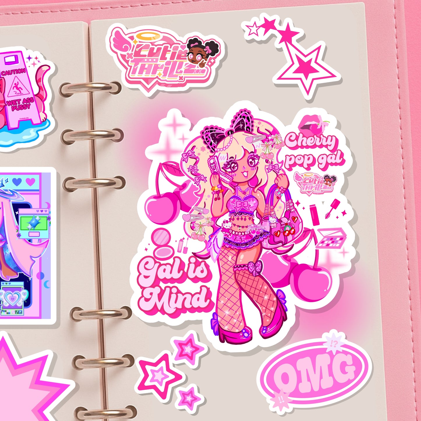 Gal is Mind gyaru sticker- Cherrypop gal collab