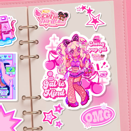 Gal is Mind gyaru sticker- Cherrypop gal collab