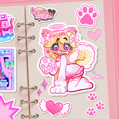 Kawaii puppy girl Sticker (projectskaii collab)
