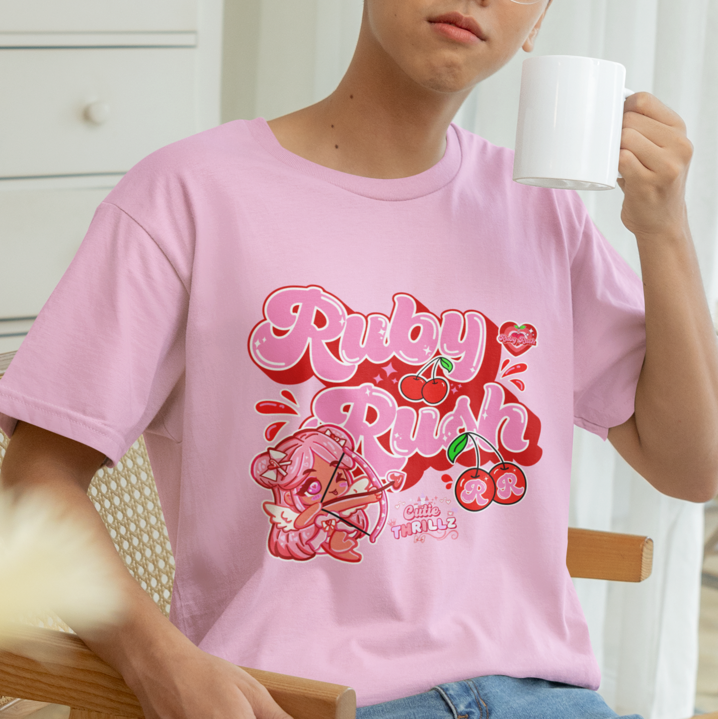Kawaii Coquette T-Shirt - Ruby Rush Graphic Tee