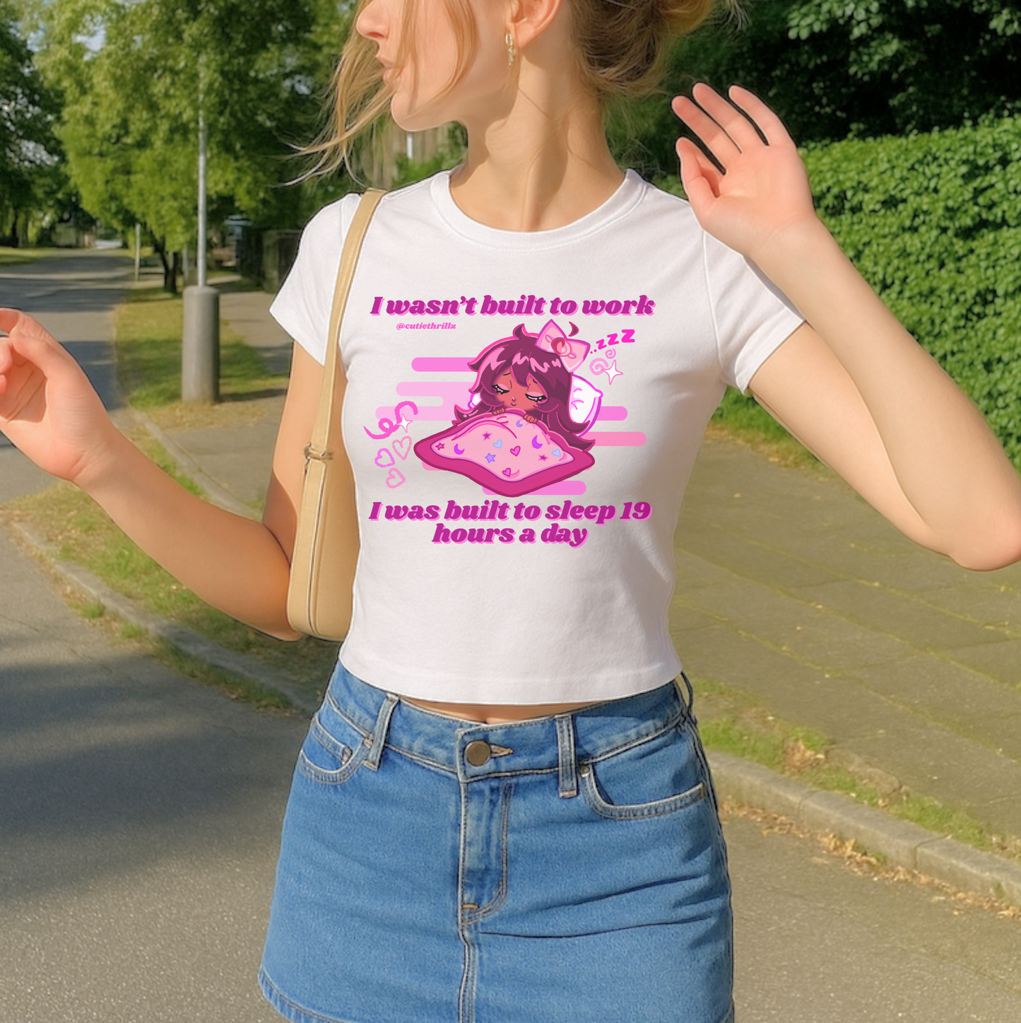 Pink Kawaii Aesthetic T-Shirt – Perfect for Sleepy Days