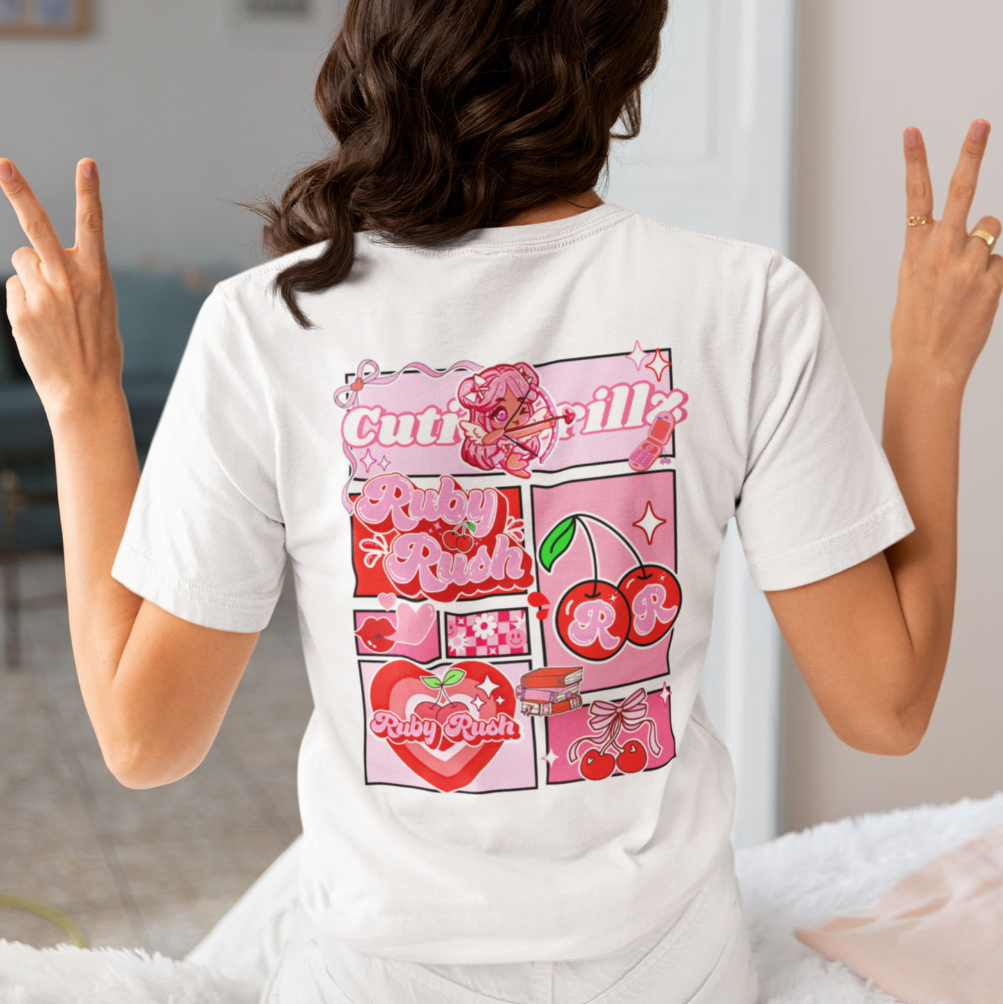 Kawaii Coquette T-Shirt - Ruby Rush Graphic Tee