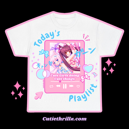 Anime Nekopara T-Shirt with Cute Pastel Design
