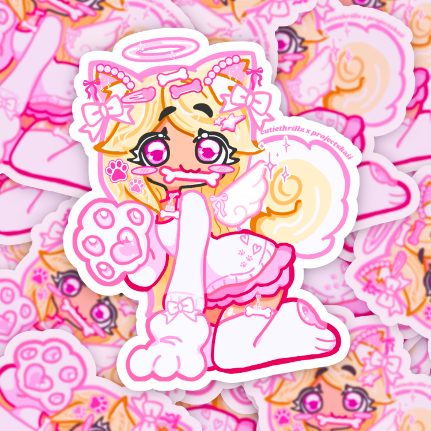 Kawaii puppy girl Sticker (projectskaii collab)