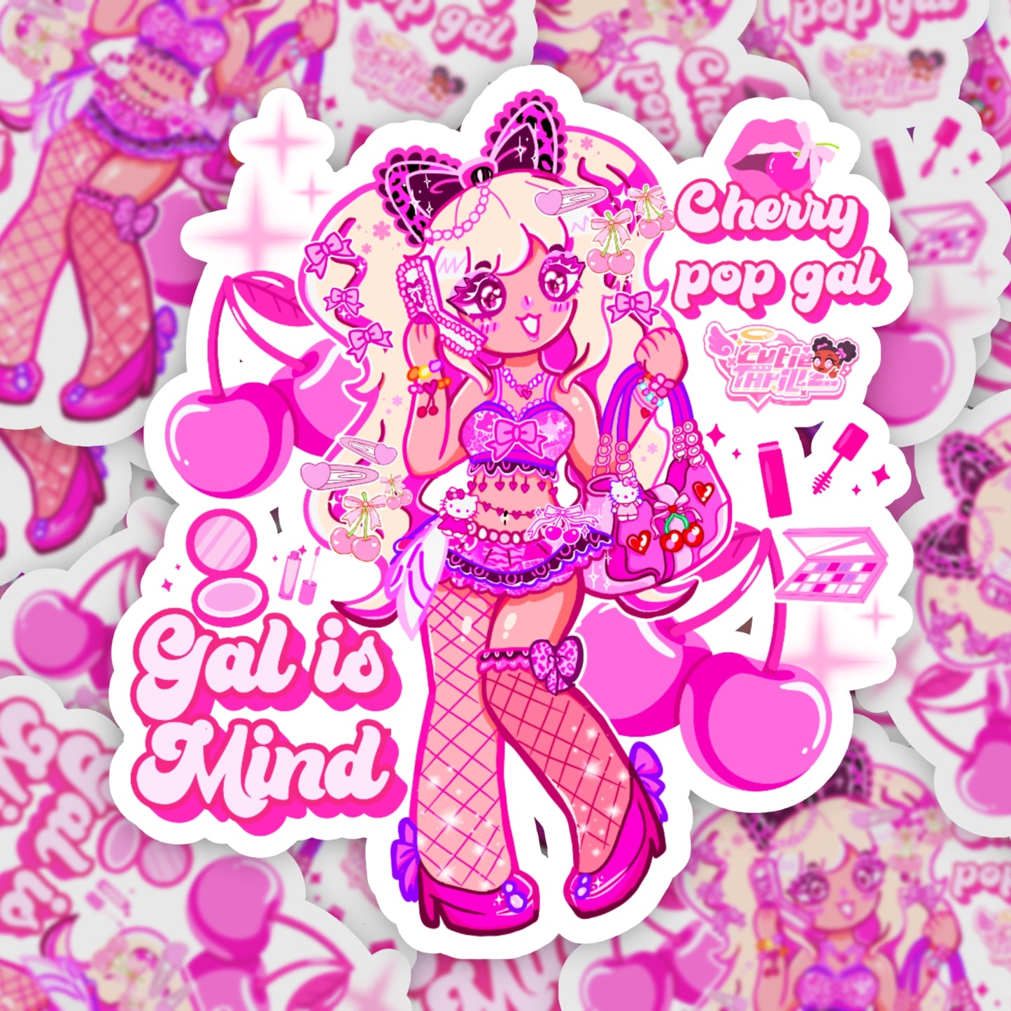 Gal is Mind gyaru sticker- Cherrypop gal collab