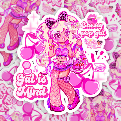 Gal is Mind gyaru sticker- Cherrypop gal collab