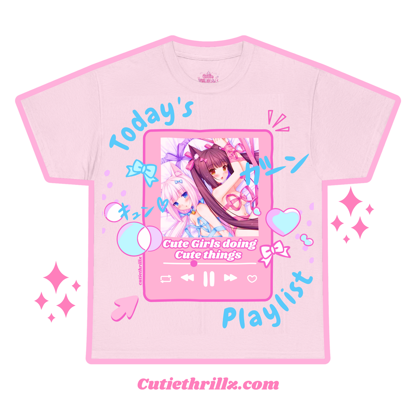 Anime Nekopara T-Shirt with Cute Pastel Design