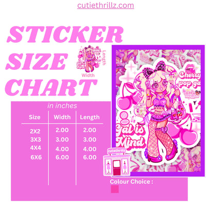 Gal is Mind gyaru sticker- Cherrypop gal collab