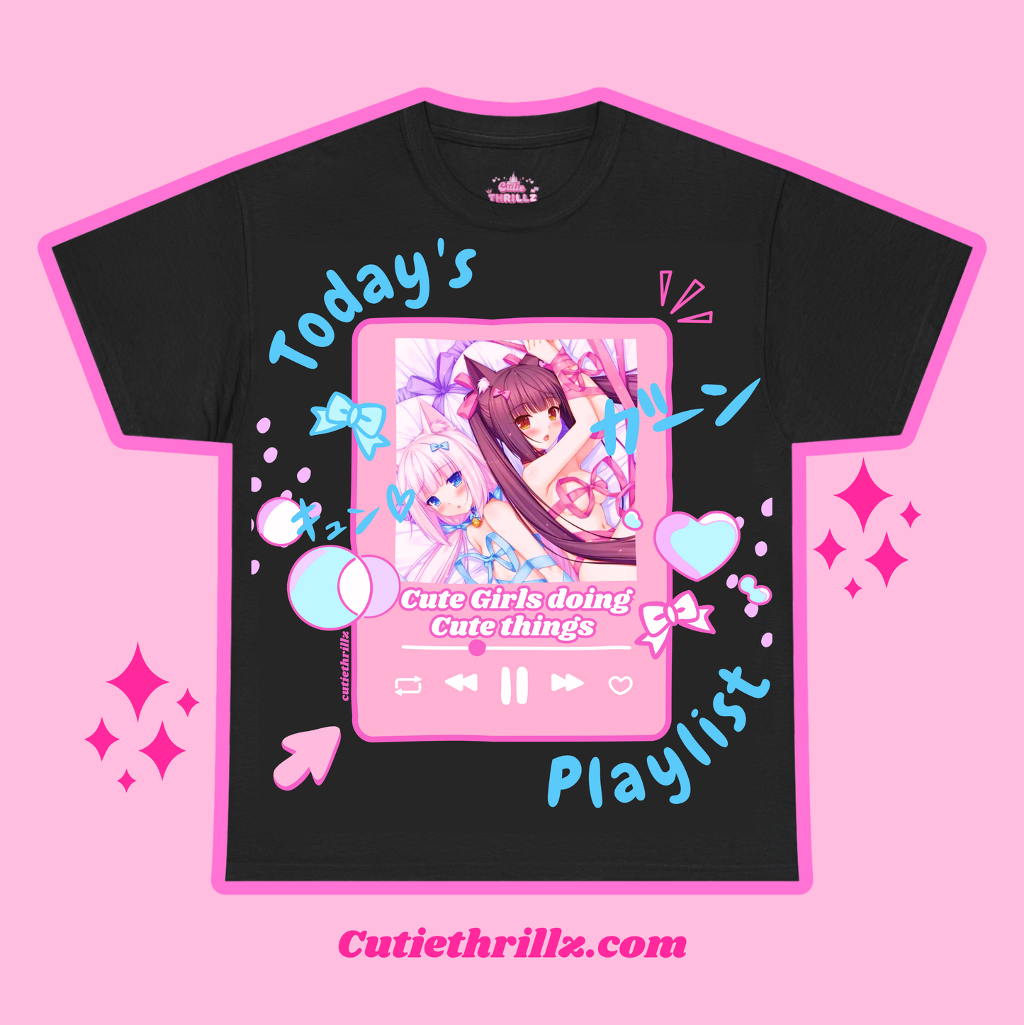 Anime Nekopara T-Shirt with Cute Pastel Design