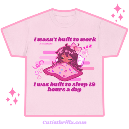 Pink Kawaii Aesthetic T-Shirt – Perfect for Sleepy Days