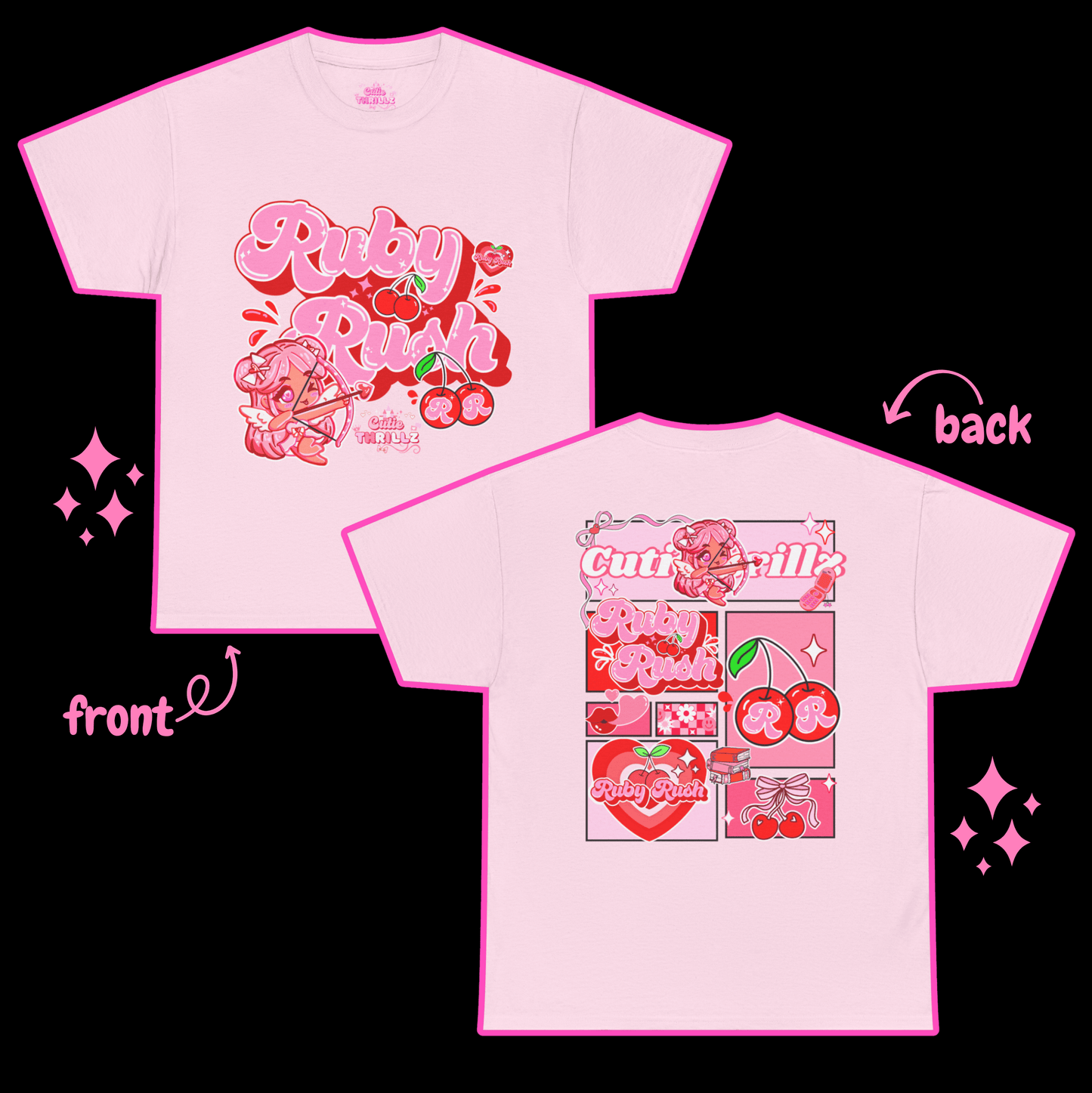 Kawaii Coquette T-Shirt - Ruby Rush Graphic Tee