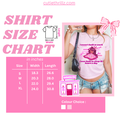 Pink Kawaii Aesthetic T-Shirt – Perfect for Sleepy Days