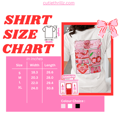 Kawaii Coquette T-Shirt - Ruby Rush Graphic Tee