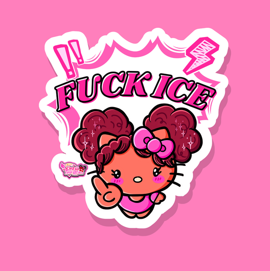 Fuck ICE hello kitty sticker