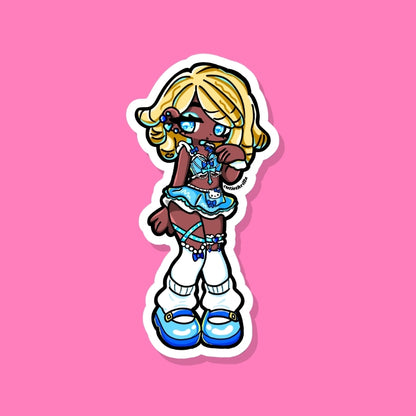 Cute Black anime girl Sticker