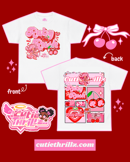 Kawaii Coquette T-Shirt - Ruby Rush Graphic Tee