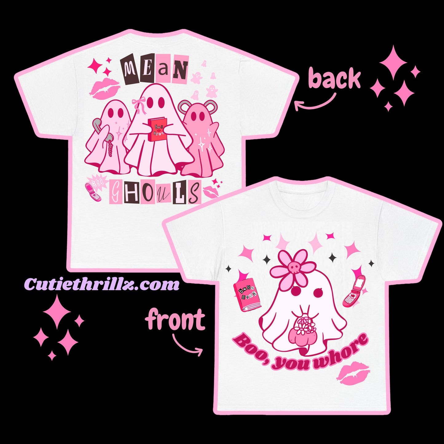 Pink Ghost T-Shirt for Halloween & Everyday Wear