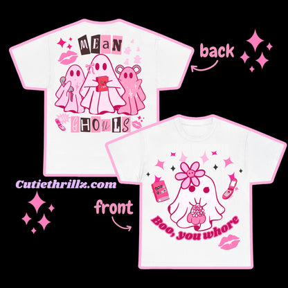 Pink Ghost T-Shirt for Halloween & Everyday Wear