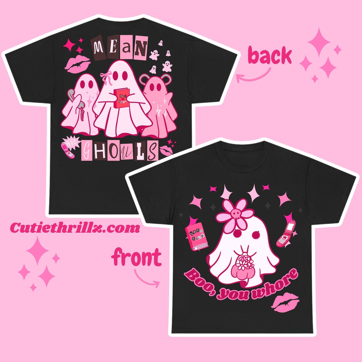 Pink Ghost T-Shirt for Halloween & Everyday Wear