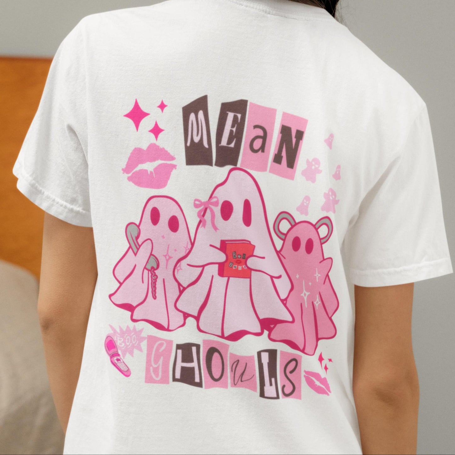 Pink Ghost T-Shirt for Halloween & Everyday Wear